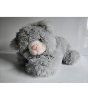 Summit Collection Gray Kitten Cat Plush Stuffed Toy 1980s Vintage